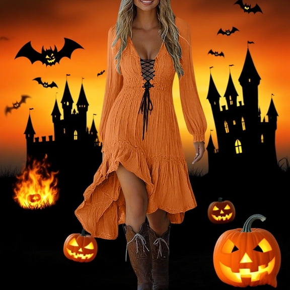 Homenesgenics Spring Fashion Must Haves Women's Fashion Holiday Summer Solid Color Sleeveless Hollowed Out Party Midi Beach Dress Orange XL