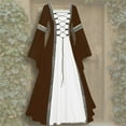 thumbnail image 1 of Homenesgenics Fashion Women Patchwork Casual Vintage Floor Length Gothic Cosplay Dress Womens Clothes under $8, 1 of 4