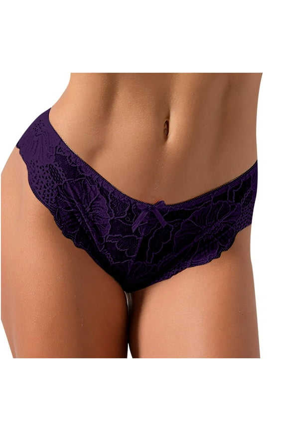 Fashion Women's Lace Solid Stretch Panties High Waist Underpants Panties Briefs