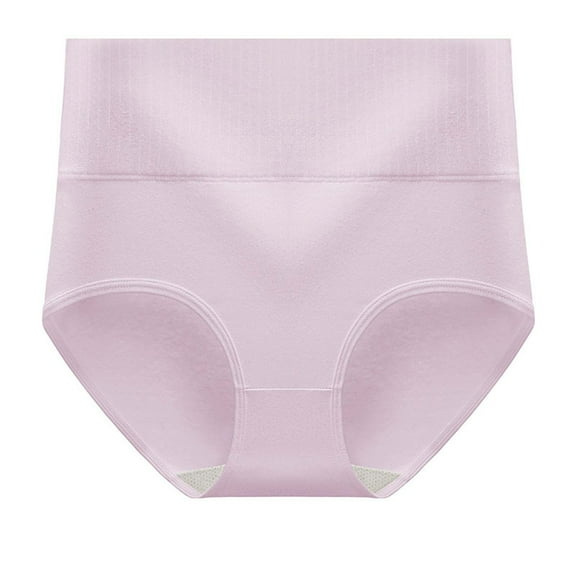 Homenesgenics Female Plus Size High Waist Cotton Underwear - Women's Soft Comfy Breathable Lace Seamless Panties Briefs Hipster Boy Shorts Thong Underpants Purple XXL