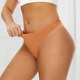 thumbnail image 1 of Homenesgenics Female Plus Size Seamless Cotton Underwear - Women's Comfy Breathable High Waist Lace Panties Briefs Hipster Boy Shorts Thong Underpants Orange S, 1 of 9