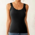 thumbnail image 1 of Homenesgenics Fitted Camisole Vest Summer Breathable Comfortable Ribbed Round Neck Innerwear Spaghetti Strap Tank Top Sleeveless Shirts Base Layer Black XL, 1 of 9