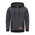 thumbnail image 1 of Homenesgenics Hoodies for Men 3xl Big and Tall Man Color Match Drawstring Zipper Pockets Hooded Hoodie Gray M, 1 of 3