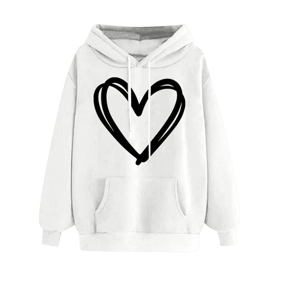 Homenesgenics Hoodies for Women Women's Winter Hoodie Sweatshirt Pullover Tops Long Sleeved Comfortable