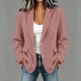 thumbnail image 1 of Homenesgenics Jackets for Women 2026 Long-Sleeve Lapel Minimalist Blazer for Spring/Fall Pink S, 1 of 5