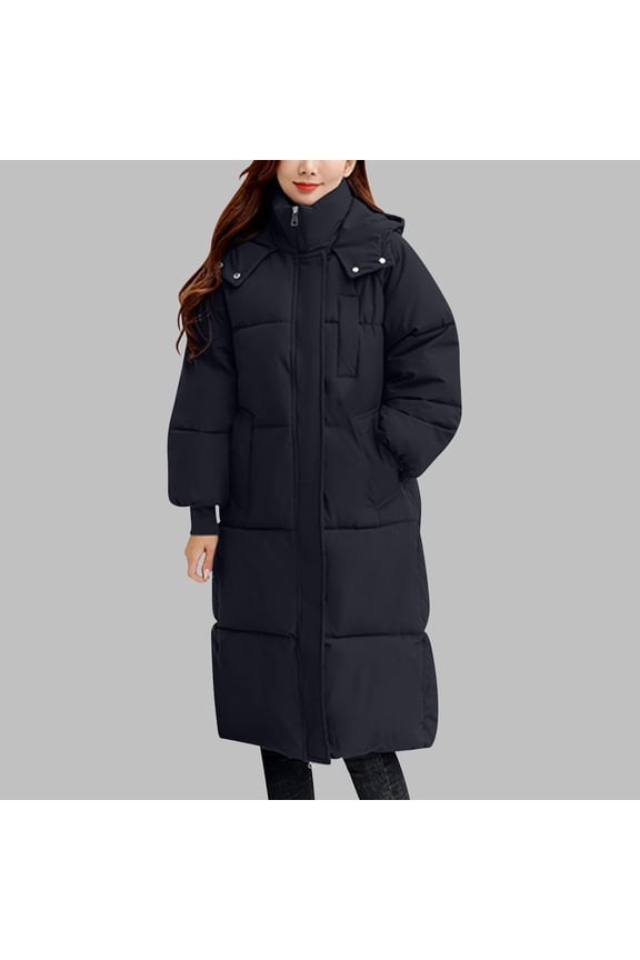 Jackets for Women Plus Size 4Xl Long Sleeved Solid Color Hooded Jacket Black L