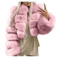 thumbnail image 1 of Homenesgenics Ladies Warm Faux Fur Winter Coats for Women Plus Size Women Plus Size Faux Coat Warm Furry Faux Short Jacket Long Sleeve Outerwear, 1 of 3