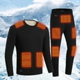thumbnail image 1 of Homenesgenics Long 2-Piece Set Outdoor Warm Clothing Heated for Riding Skiing Fishing Charging Via Heated Thermal Underwear Set Clearance, 1 of 9