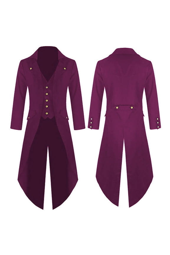 Men Costume Men's Fashion Coat Windbreaker Gothic Style Jacket Men's Retro Coat Men Clothes