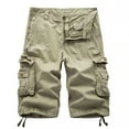 thumbnail image 1 of Homenesgenics Men's Shorts Cargo Solid Color Casual Outdoor Sports Multi-Color Multi-Pocket Workwear Pants Brown XXXL, 1 of 3