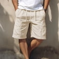 thumbnail image 1 of Homenesgenics Men's Shorts Cargo Solid Color Elastic Waist with Pockets Cropped Pants Brown XXXL, 1 of 8