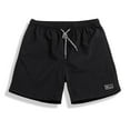 thumbnail image 1 of Homenesgenics Men's Shorts Casual Shorts Mid-Rise Solid Color Drawstring Casual Shorts Black XL, 1 of 3