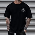 thumbnail image 1 of Homenesgenics Mens Shirts Men Tops T Shirts for Man Summer Fashion Casual Men's Round Neck Printed T-Shirt Top Black XXXXL, 1 of 4