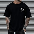 thumbnail image 1 of Homenesgenics Mens Shirts Men Tops T Shirts for Man Summer Fashion Casual Men's Round Neck Printed T-Shirt Top Black XXXXL, 1 of 4