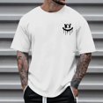 thumbnail image 1 of Homenesgenics Mens Shirts Men Tops T Shirts for Man Summer Fashion Casual Men's Round Neck Printed T-Shirt Top White XL, 1 of 4