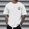 thumbnail image 1 of Homenesgenics Mens Shirts Men Tops T Shirts for Man Summer Fashion Casual Men's Round Neck Printed T-Shirt Top White XXXL, 1 of 4
