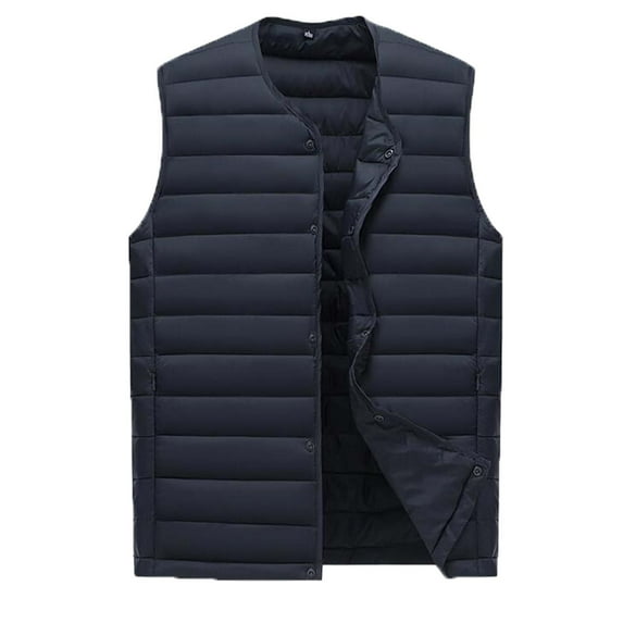 Homenesgenics Overalls for Men Winter Jackets for Men Men's Winter Fashion Keep Warm Waistcoat Vest Jacket Top Coat Clearance