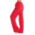 thumbnail image 1 of Homenesgenics Palazzo Pants Lounge Pants Trousers Womens Summer Fashion Solid Casual Elastic Waist Long Straight Leg Pants Red M, 1 of 6