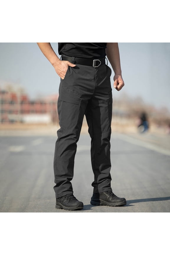Pants for Men Bootcut Waterproof Durable Multi-Pocket Outdoor Work Trousers Cargo Pants Black XXXL