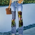 thumbnail image 1 of Homenesgenics Pants for Women Womens Elastic Waist Stretch Buttons Printing Thin Stretch Skinny Pants Trousers, 1 of 8