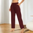 thumbnail image 1 of Homenesgenics Pants for Women Plus Size Casual Relaxed Fit Pocket Yoga Pants Sport Pants Red L, 1 of 7