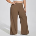 thumbnail image 1 of Homenesgenics Pants for Women Plus Size Women's Plus Size Running Yoga Pants High-Waisted Butt-Lifting Fitness Loose Athletic Long Pants Brown XXXXL, 1 of 6