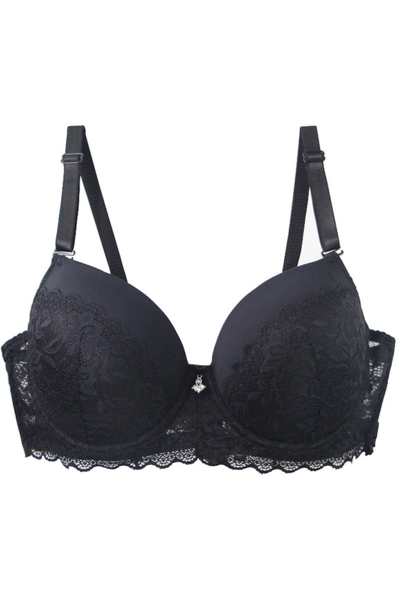 Plus Size Bras for Women Women's Solid Color Maternity Sleeping Underwear with Underwear Women Daily Bra Black 95C