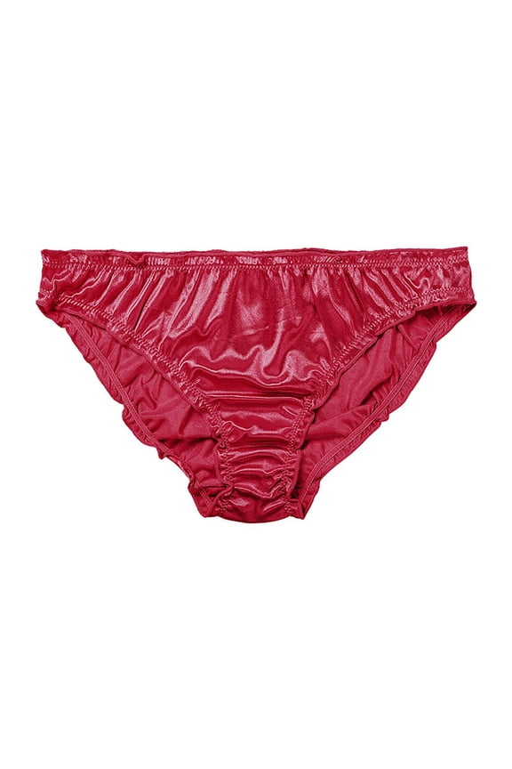 Plus Size Panties for Women 2X White Cotton Womens Sexy Satin Panties Mid Waist Wavy Cotton Crotch Briefs