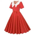 thumbnail image 1 of Homenesgenics Plus Size Womens Dresses xxxl Fashion Summer Women Patchwork Short Sleeve Casual Evening Party Prom Dress Gifts for Women, 1 of 8