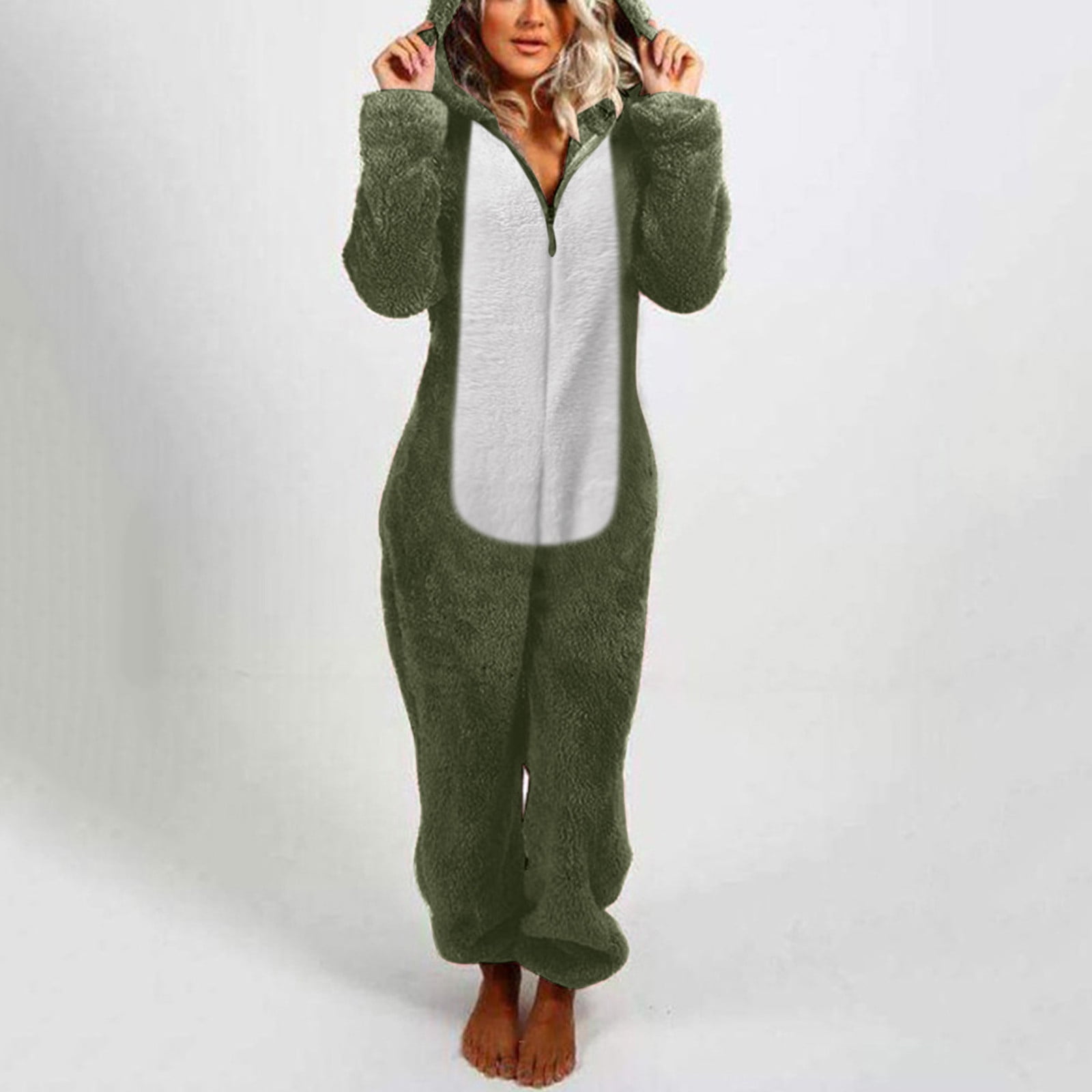 Homenesgenics Plus Size Womens Pajama Sets Unisex Adult Bear Sleepwear ...