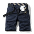 thumbnail image 1 of Homenesgenics Rodjean Men's Shorts Cargo Workwear Mid-Rise Multi-Pocket Slim Fit Cropped Pants Blue S, 1 of 3