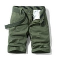thumbnail image 1 of Homenesgenics Rodjean Men's Shorts Cargo Workwear Mid-Rise Multi-Pocket Slim Fit Cropped Pants Green M, 1 of 3