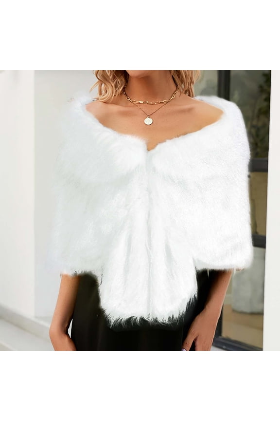 Scarf for Women Winter Warm Women Elegant Bridal Wedding Faux Long Shawl Stole Wrap Scarf Cape Cardigan Jacket Top
