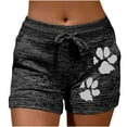 thumbnail image 1 of Homenesgenics Short for Women Mid Rise Plus Size Womens Casual Shorts Drawstring Elastic Waist Summer Shorts Comfy Pocketed Solid Pants/(Black,XXXL), 1 of 4