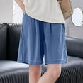 thumbnail image 1 of Homenesgenics Shorts for Women Plus Size Lightweight Breathable Sporty Women Casual Summer Jeans Half Shorts Jeans Stretch Pants Blue Trousers Blue L, 1 of 5