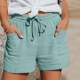 thumbnail image 1 of Homenesgenics Shorts for Women Plus Size Lightweight Breathable Sporty Women Summer Drawstring Elastic Waist Casual Shorts Pocket Pants Green M, 1 of 7