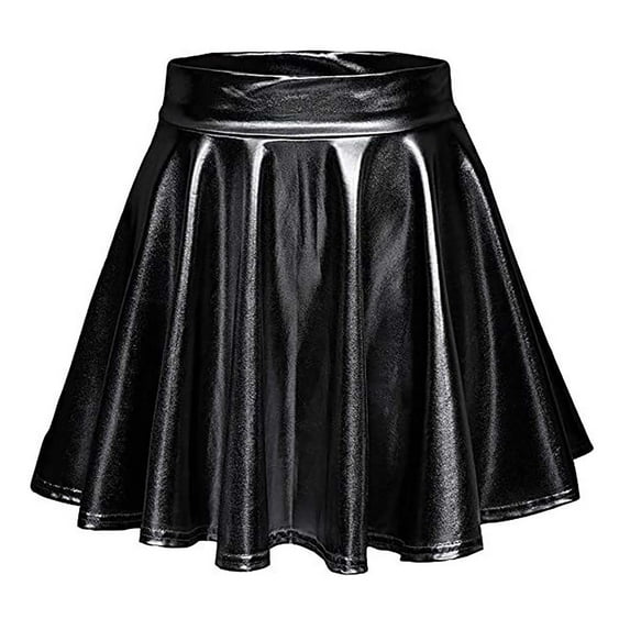 Homenesgenics Skirt for Women Long Women's Sexy Performance Stage Pleated Skirt Black XL