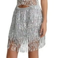 thumbnail image 1 of Homenesgenics Skirt for Women Plus Size Women's Sexy Hip Scarf Sequined Tassel Waist Scarf Adult Female Belly Dance Dress Waist Chain Skirt Silver M, 1 of 5