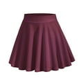 thumbnail image 1 of Homenesgenics Skirt for Women Short Women Summer Fashion Casual Solid High Waist Short Skirt Red S, 1 of 3