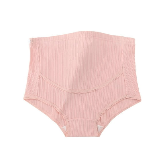 Homenesgenics Soft Plus Size Female High Waist Cotton Underwear - Women's Comfy Breathable Lace Seamless Panties Briefs Hipster Boy Shorts Thong Underpants Pink M