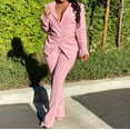 thumbnail image 1 of Homenesgenics Sports Set for Women Ladies Fashion Casual Slim Solid Color Suit Suit office Two-piece Suit Clearance, 1 of 6