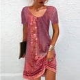 thumbnail image 1 of Homenesgenics Summer Dresses for Women Clearance under $10 Free Shipping Ladylike Women's Summer Casual Elegant Print Sleeveless Hanging Neck Cutout Sexy Dress, 1 of 5