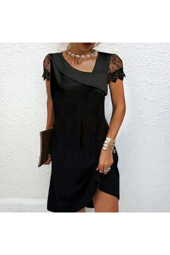 Summer Dresses for Women under $10 Free Shipping Ladylike Women's Summer Casual Elegant Print Sleeveless Hanging Neck Cutout Sexy Dress