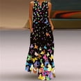 thumbnail image 1 of Homenesgenics Summer Dresses for Women Dresses Fashion Womens Casual Loose Printed Round Neck Sleeveless Dress Gifts for Women, 1 of 5