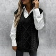 thumbnail image 1 of Homenesgenics Sweater Vest V-neck Multicolor Knitted Solid Sweater Casual Fashion Vest Tops Men Clothes, 1 of 8