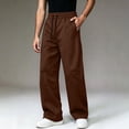 thumbnail image 1 of Homenesgenics Sweatpants Men with Pockets Open Bottom Elastic Waistband Drawstring Straight-Leg Casual Athletic Trousers Brown XL, 1 of 8