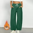 thumbnail image 1 of Homenesgenics Sweatpants for Women Wide Leg Plus Size 3XL Women Casual Trousers Solid Color High Waist with Pockets Long Pants Green XXL, 1 of 7