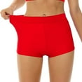 thumbnail image 1 of Homenesgenics Swim Bottoms Women Boxer High Waist Bikini Swim Pants Shorts Swimsuit Swimwear Bathing Suit Shorts Plus Size Red XS-2XL, 1 of 3