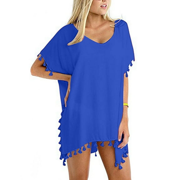 Homenesgenics Swimsuits for Women Full Coverage 2 Piece Cover Up Plus Size Summer Women's Swimsuit New Fashion Beach Sexy Solid Hem Swimwear/Blue