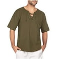 thumbnail image 1 of Homenesgenics Tank Tops for Men Big and Tall Men Casual Summer Cotton and Linen Solid V-Neck Tie Pocket Sleeveless Tank Tops, 1 of 6